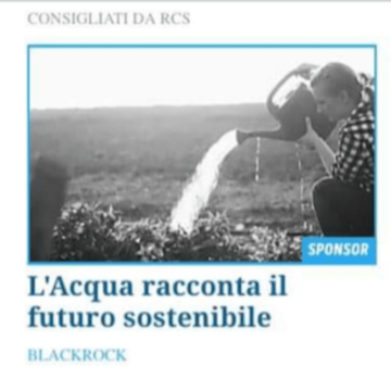 Blackrock punta su una nuova risorsa: l’acqua