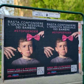 Poster stop gender Bologna