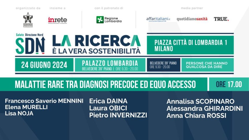 "Malattie rare tra diagnosi precoce ed equo accesso" il panel di Salute Direzione Nord